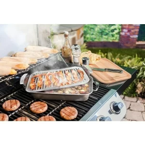 BAUHAUS Char-Broil Grillpfanne Grill+ Edelstahl, L X B X H: 42 X 22 X 4 Cm 8