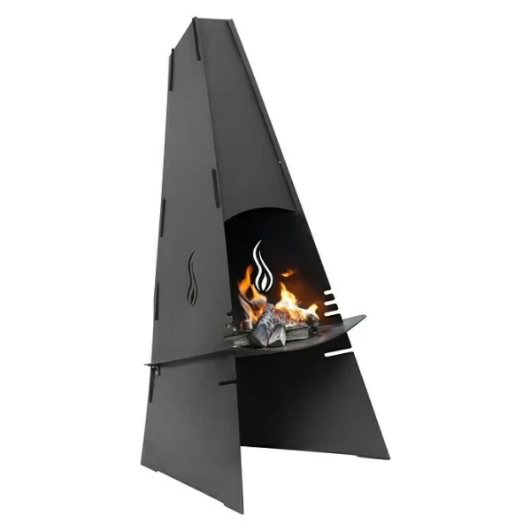 BAUHAUS Aduro Gartenkamin 58 X 60 X 124 Cm, Stahl, Schwarz 1