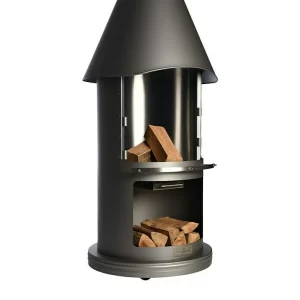 BAUHAUS Buschbeck Grillkamin Auckland Hauptgrillfläche: Ø 42,5 Cm, Edelstahl, Dunkelgrau 8