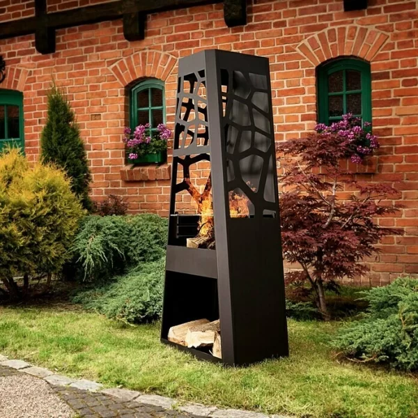 BAUHAUS Dobar Gartenkamin 57,5 X 38 X 148 Cm, Stahl, Pulverbeschichtet 4