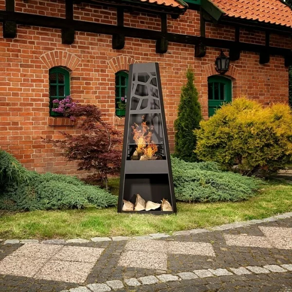 BAUHAUS Dobar Gartenkamin 57,5 X 38 X 148 Cm, Stahl, Pulverbeschichtet 5