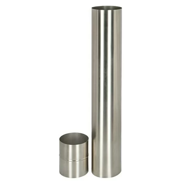 BAUHAUS Buschbeck Grillrohrverlängerung Silber, Durchmesser: 18 Cm, Passend Für: Buschbeck Gartenkamin Auckland 3
