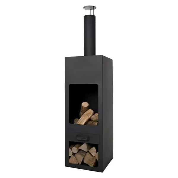 BAUHAUS RedFire Gartenkamin Jersey L X B X H: 45 X 45 X 186 Cm, Stahl 1