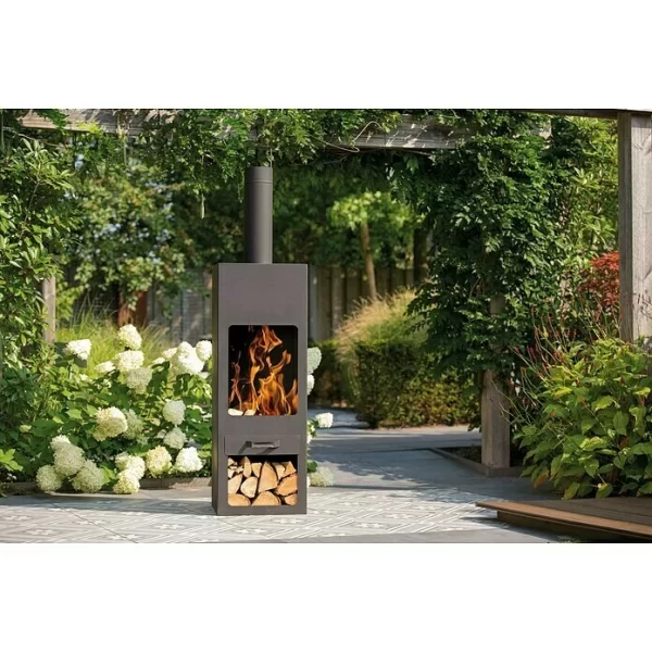 BAUHAUS RedFire Gartenkamin Jersey L X B X H: 45 X 45 X 186 Cm, Stahl 3