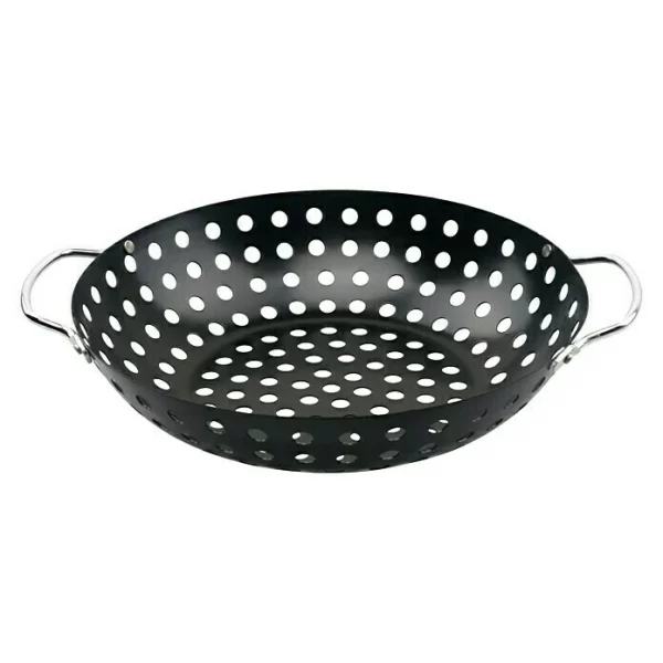 BAUHAUS Grillstar Gemüsewok Durchmesser: 28 Cm, Mit Löchern 1